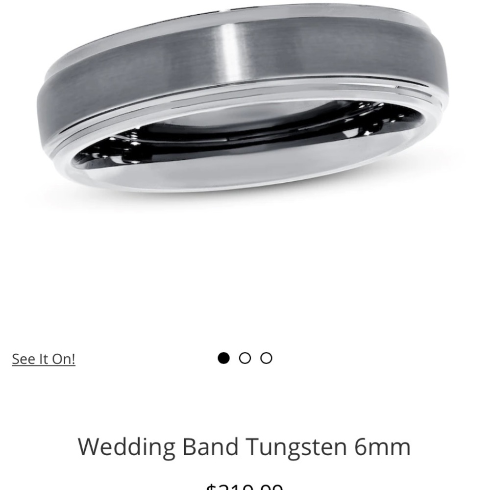 Chisel Tungsten Ring - image 1